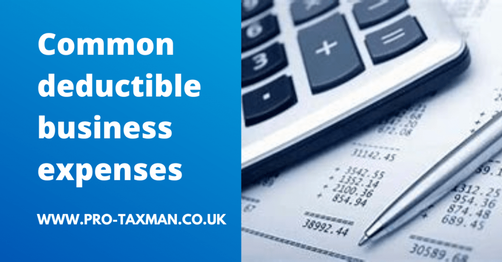 Common deductible business expenses Pro Taxman