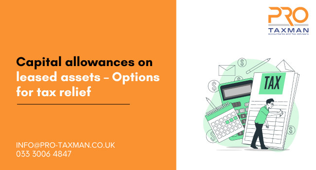 Capital allowances on leased assets – Options for tax relief