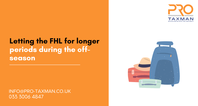 Letting the FHL for longer periods during the off-season