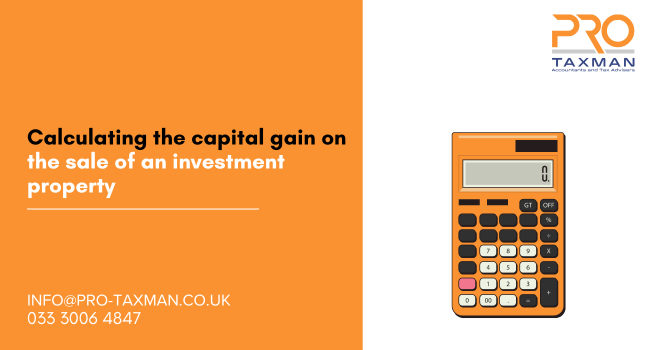 Calculating the capital gain on the sale of an investment property