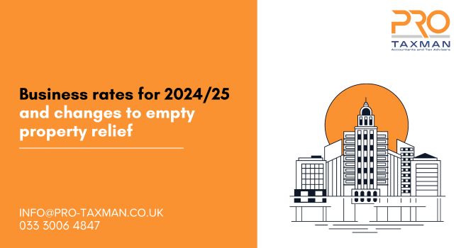 Business rates for 2024/25 and changes to empty property relief