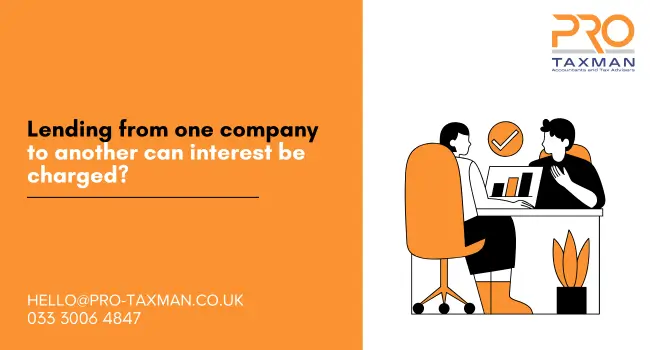 Lending from one company to another can interest be charged