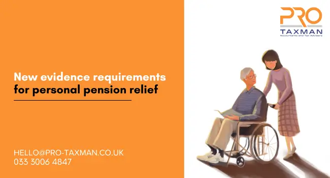 New evidence requirements for personal pension relief