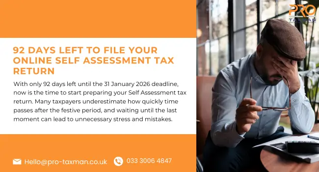 92 Days Left to File Your Online Self Assessment Tax Return
