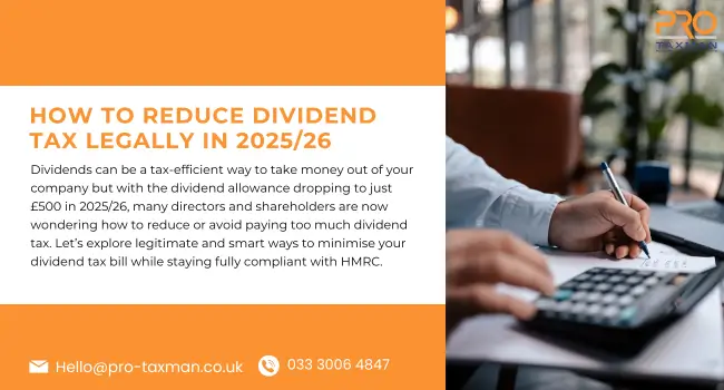 How to Reduce Dividend Tax Legally in 2025/26