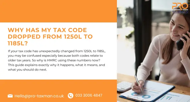 Why Has My Tax Code Dropped From 1250L to 1185L