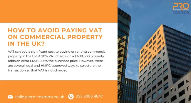 How to Avoid Paying VAT on Commercial Property in the UK