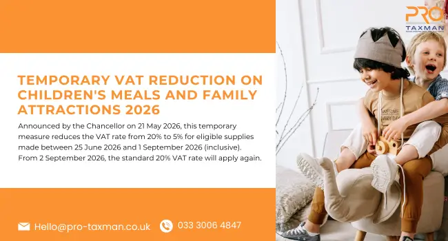 Temporary VAT Reduction on Children's Meals and Family Attractions 2026